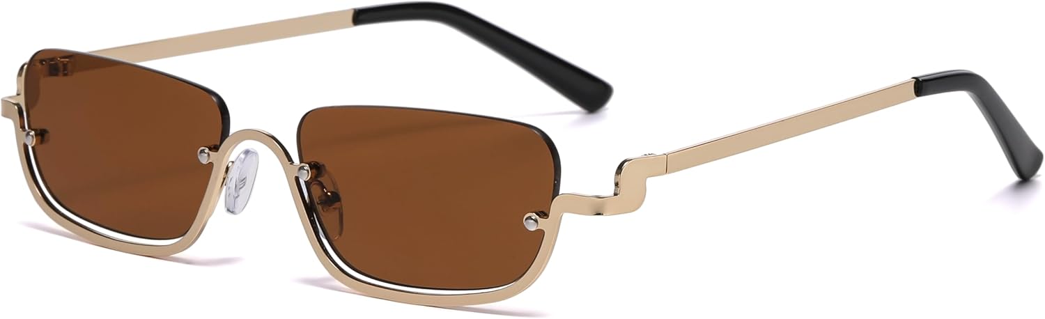 Солнцезащитные очки в стиле ретро прямоугольной формы для женщин и мужчин. Модные полуободковые солнцезащитные очки в стиле Y2k с тонировкой. Узкие квадратные солнцезащитные очки SevenColor, A2 Gold/Brown
Солнцезащитные очки в стиле ретро прямоугольной формы для женщин и мужчин. Модные полуободковые солнцезащитные очки в стиле Y2k с тонировкой. Узкие квадратные солнцезащитные очки SevenColor, A2 Gold/Brown