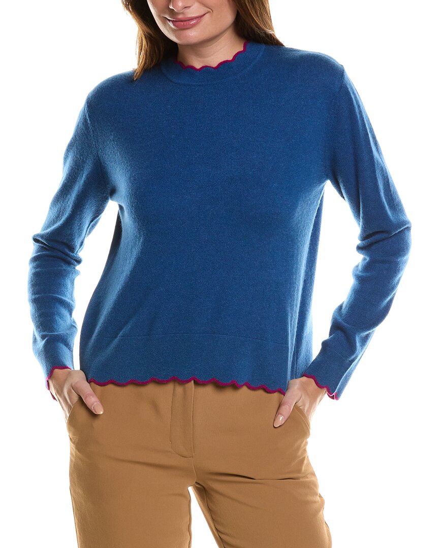 Кашемировый свитер Forte Cashmere Scallop Edge с объемным кашемировым узором, синий
Кашемировый свитер Forte Cashmere Scallop Edge с объемным кашемировым узором, синий