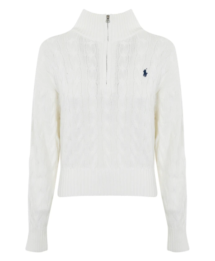 Тонкий вязаный свитер с высоким воротником и узором из кос. Polo Ralph Lauren, белый
Тонкий вязаный свитер с высоким воротником и узором из кос. Polo Ralph Lauren, белый