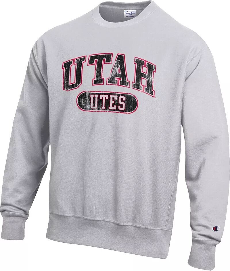 Мужской серый пуловер с круглым вырезом Champion Utah Utes обратного переплетения
Мужской серый пуловер с круглым вырезом Champion Utah Utes обратного переплетения