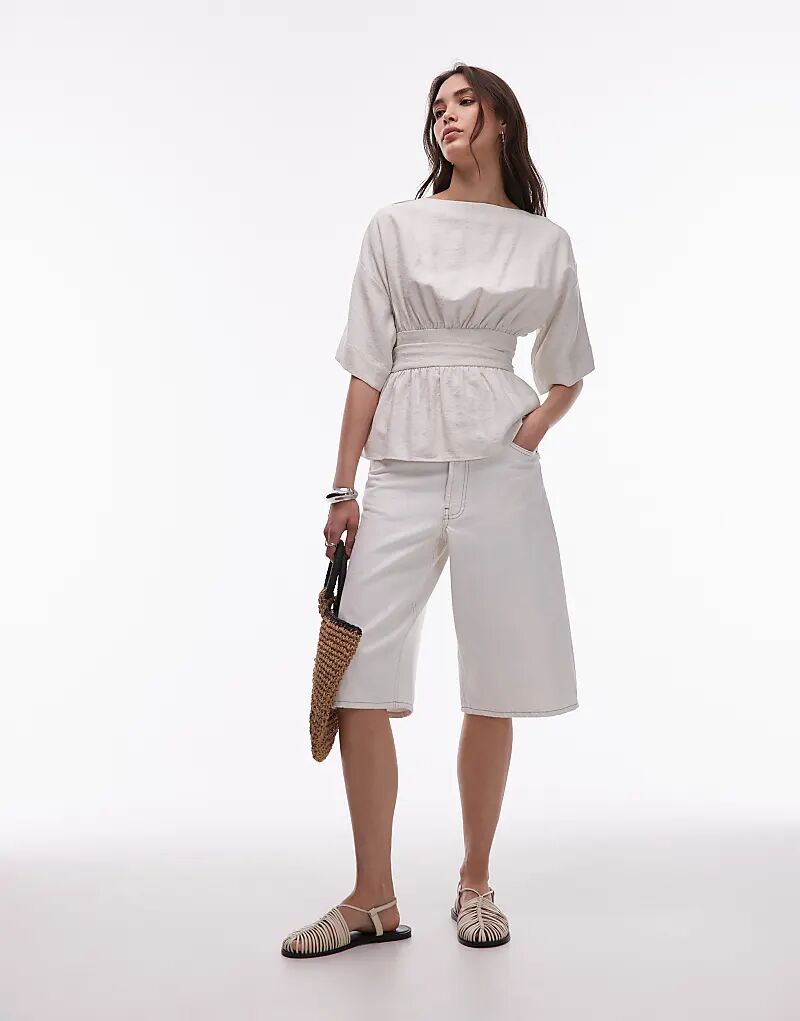 Льняной топ Topshop с заниженной талией и глубоким вырезом на спине, натуральный цвет
Льняной топ Topshop с заниженной талией и глубоким вырезом на спине, натуральный цвет