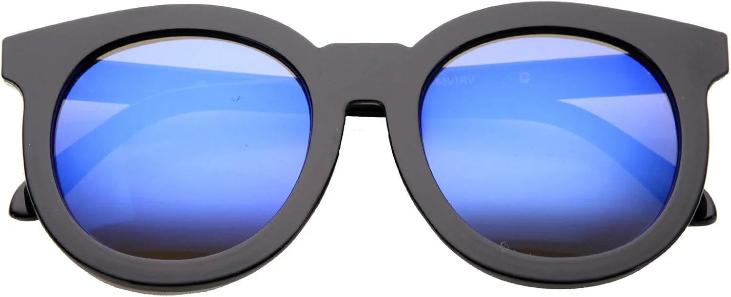 Женские модные солнцезащитные очки zeroUV с увеличенными зеркальными плоскими линзами, круглой формы, диаметр линз 64 мм, Shiny Black-silver / Blue Mirror
Женские модные солнцезащитные очки zeroUV с увеличенными зеркальными плоскими линзами, круглой формы, диаметр линз 64 мм, Shiny Black-silver / Blue Mirror