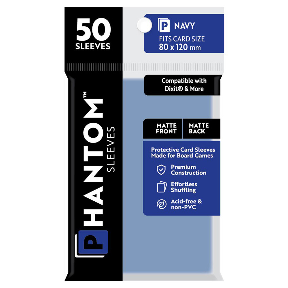 Аксессуары Capstone Games Phantom Sleeves: Navy Size 80 x 120mm - Matte/Matte (50)
Аксессуары Capstone Games Phantom Sleeves: Navy Size 80 x 120mm - Matte/Matte (50)