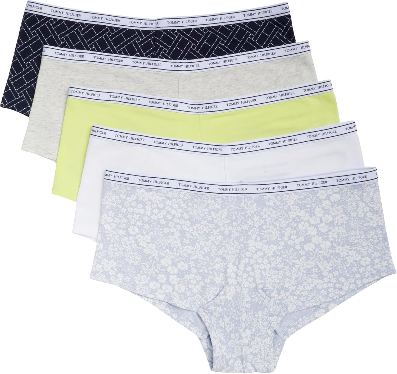 Женские классические хлопковые шорты Tommy Hilfiger с логотипом, 5 шт., Sky Captain/Lime/Heather Grey/White/Wildflower Ditsy
Женские классические хлопковые шорты Tommy Hilfiger с логотипом, 5 шт., Sky Captain/Lime/Heather Grey/White/Wildflower Ditsy