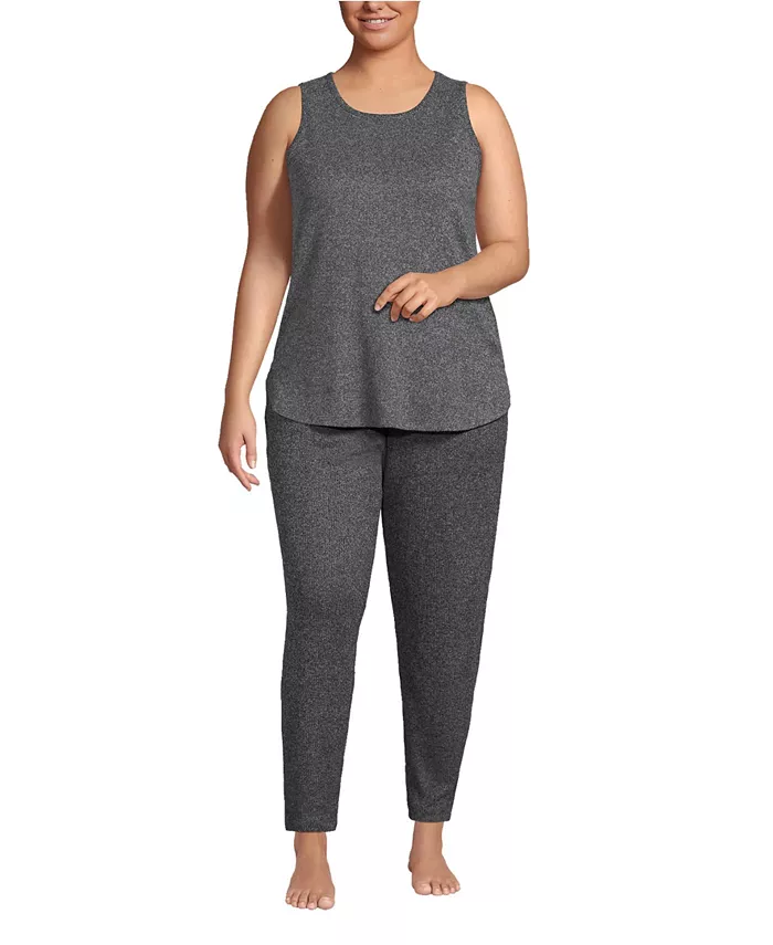 Женский уютный пижамный комплект из 3 предметов больших размеров: халат и брюки Lands' End, серый
Женский уютный пижамный комплект из 3 предметов больших размеров: халат и брюки Lands' End, серый