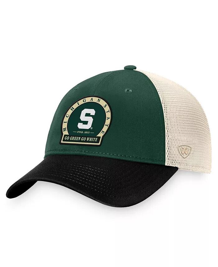 Мужская зеленая регулируемая шляпа Michigan State Spartans Refined Trucker Top Of The World, черный
Мужская зеленая регулируемая шляпа Michigan State Spartans Refined Trucker Top Of The World, черный