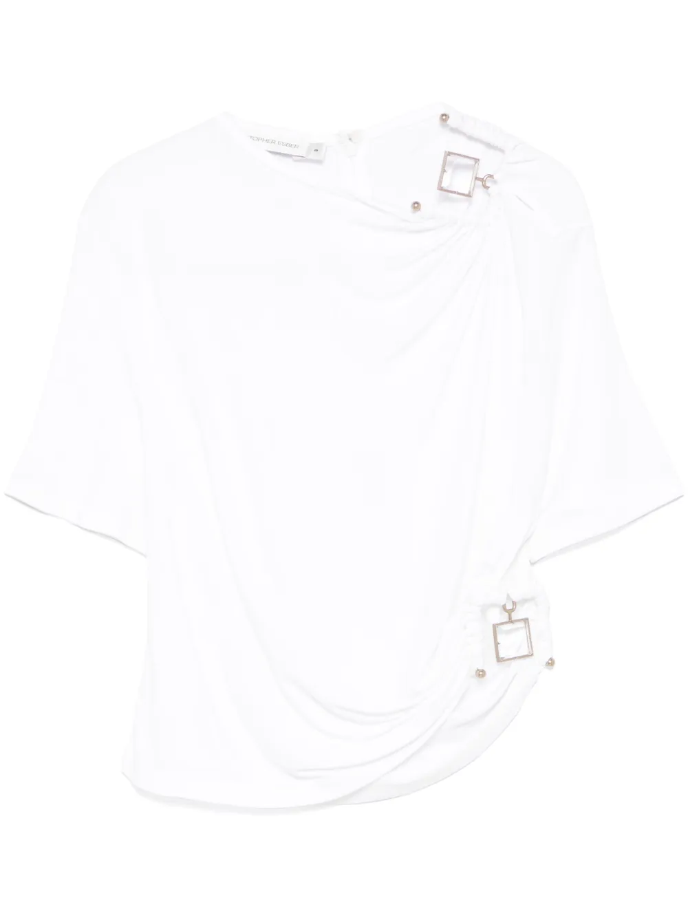 Укороченный топ с кварцем Christopher Esber, белый
Укороченный топ с кварцем Christopher Esber, белый