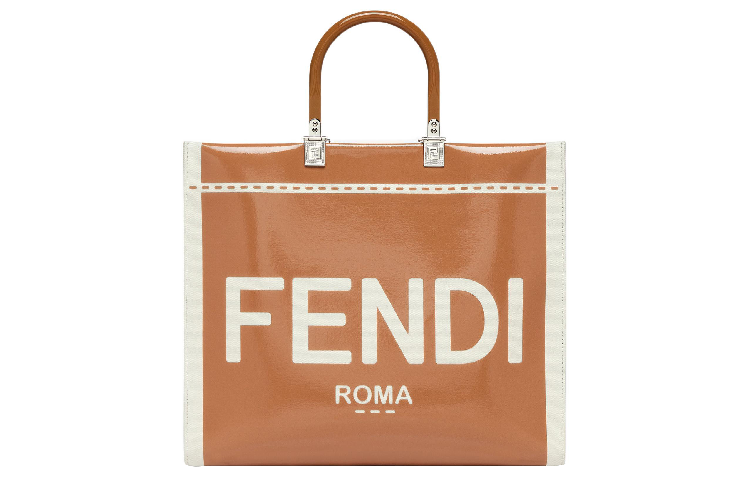 Футболка Sunshine из патентованной кожи коровы Сумка-шоппер Средний размер Женская Коричневая FENDI
Футболка Sunshine из патентованной кожи коровы Сумка-шоппер Средний размер Женская Коричневая FENDI