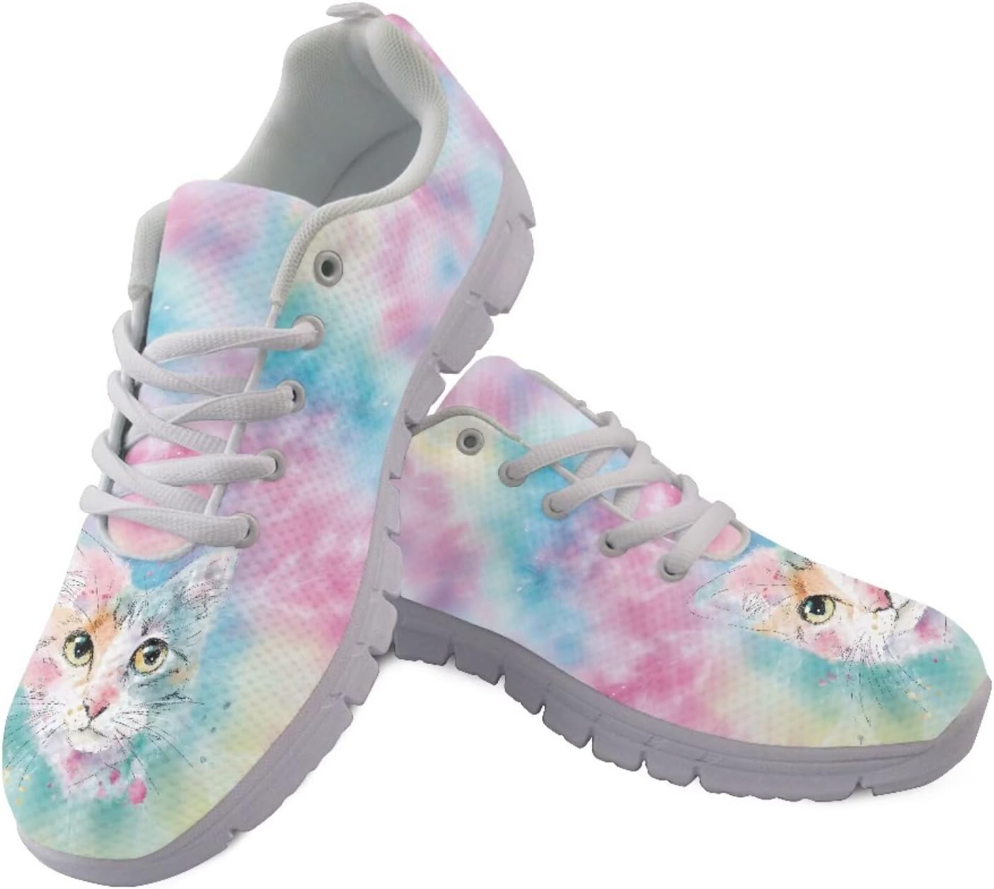 Кроссовки для бега Jeiento унисекс, взрослые, на шнуровке, спортивная обувь для женщин и мужчин, для ходьбы и джоггинга, с нескользящей подошвой, легкие, с сеткой, для спортзала и атлетики, Cute Cat
Кроссовки для бега Jeiento унисекс, взрослые, на шнуровке, спортивная обувь для женщин и мужчин, для ходьбы и джоггинга, с нескользящей подошвой, легкие, с сеткой, для спортзала и атлетики, Cute Cat