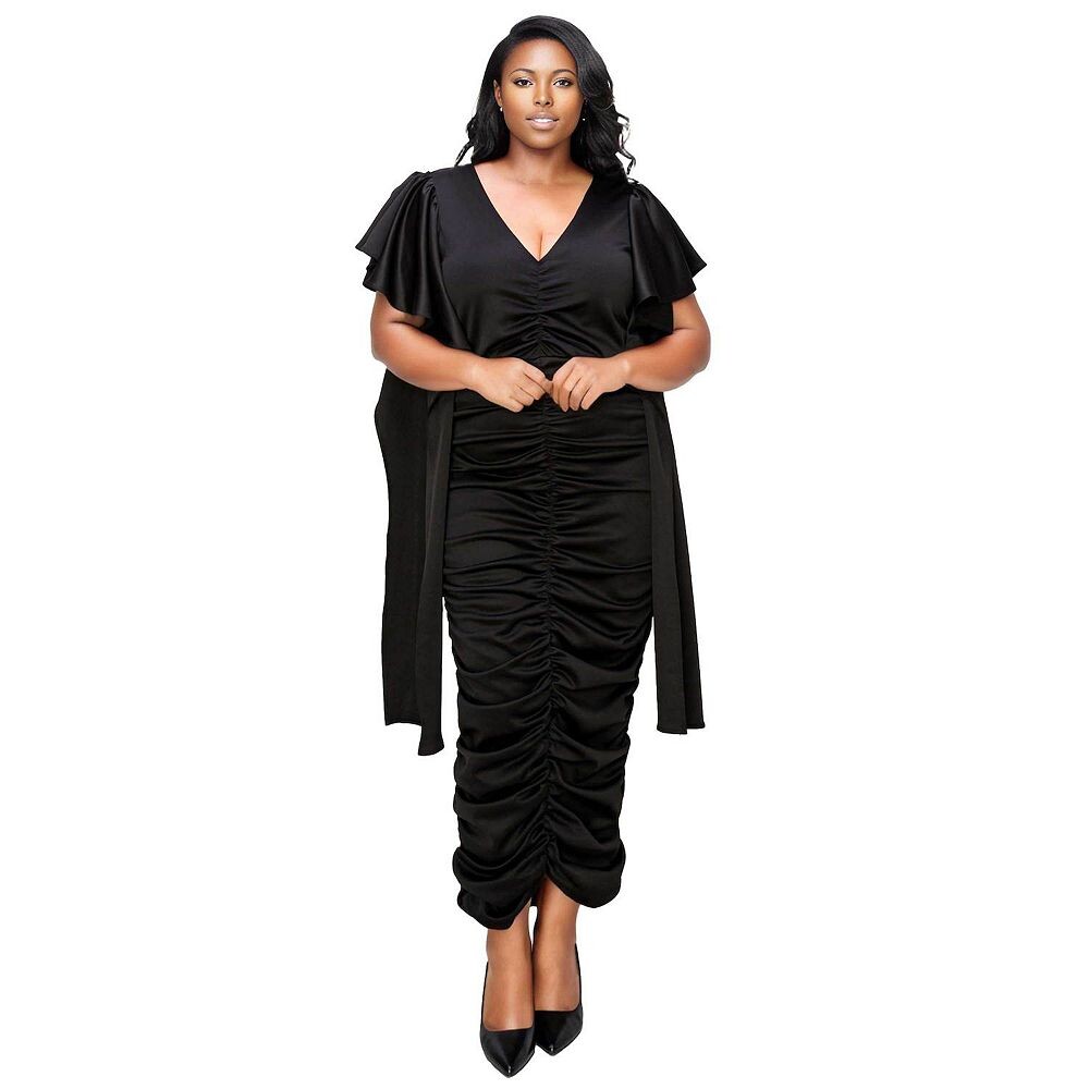 Платье больших размеров Nadia со сборками и V-образным вырезом L I V D, черный
Платье больших размеров Nadia со сборками и V-образным вырезом L I V D, черный