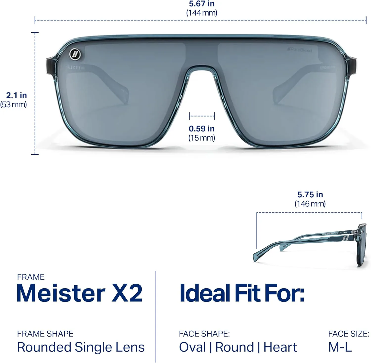 Солнцезащитные очки Blenders Eyewear Meister X2 – поляризованные – одна линза, регулируемые дужки – 100% защита от УФ-излучения – для мужчин и женщин, Gentle Prince
Солнцезащитные очки Blenders Eyewear Meister X2 – поляризованные – одна линза, регулируемые дужки – 100% защита от УФ-излучения – для мужчин и женщин, Gentle Prince