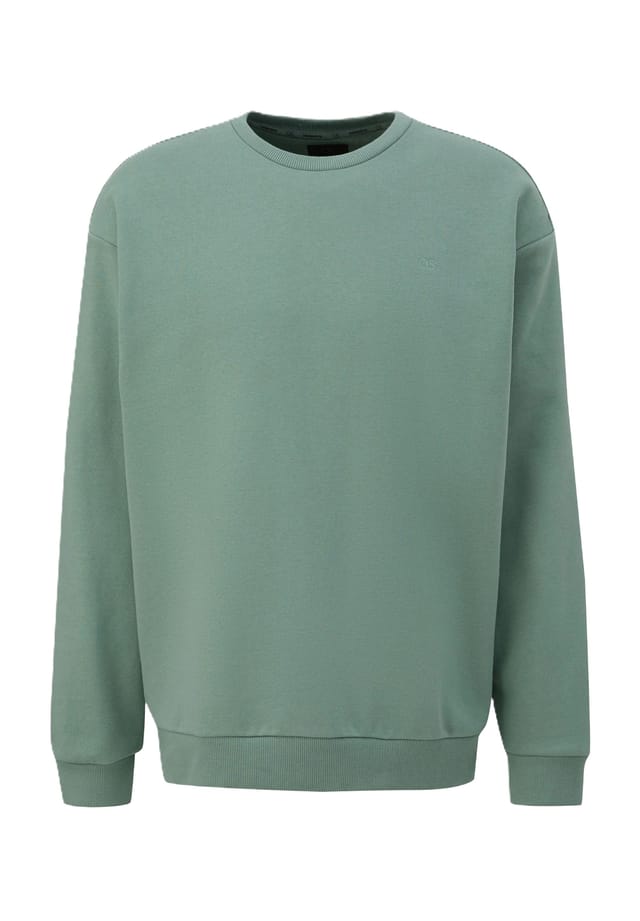 Свитшот с вышитым логотипом ребристые манжеты Qs, зеленый
Свитшот с вышитым логотипом ребристые манжеты Qs, зеленый