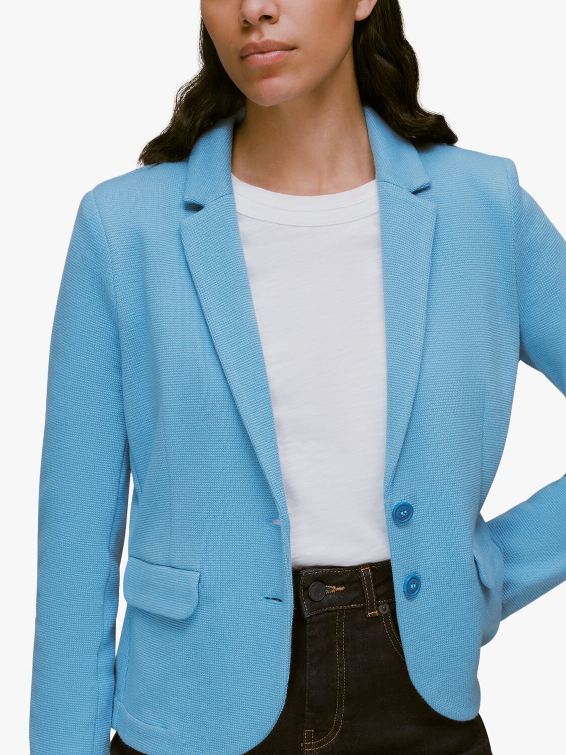 Узкий пиджак из джерси Whistles, синий
Узкий пиджак из джерси Whistles, синий