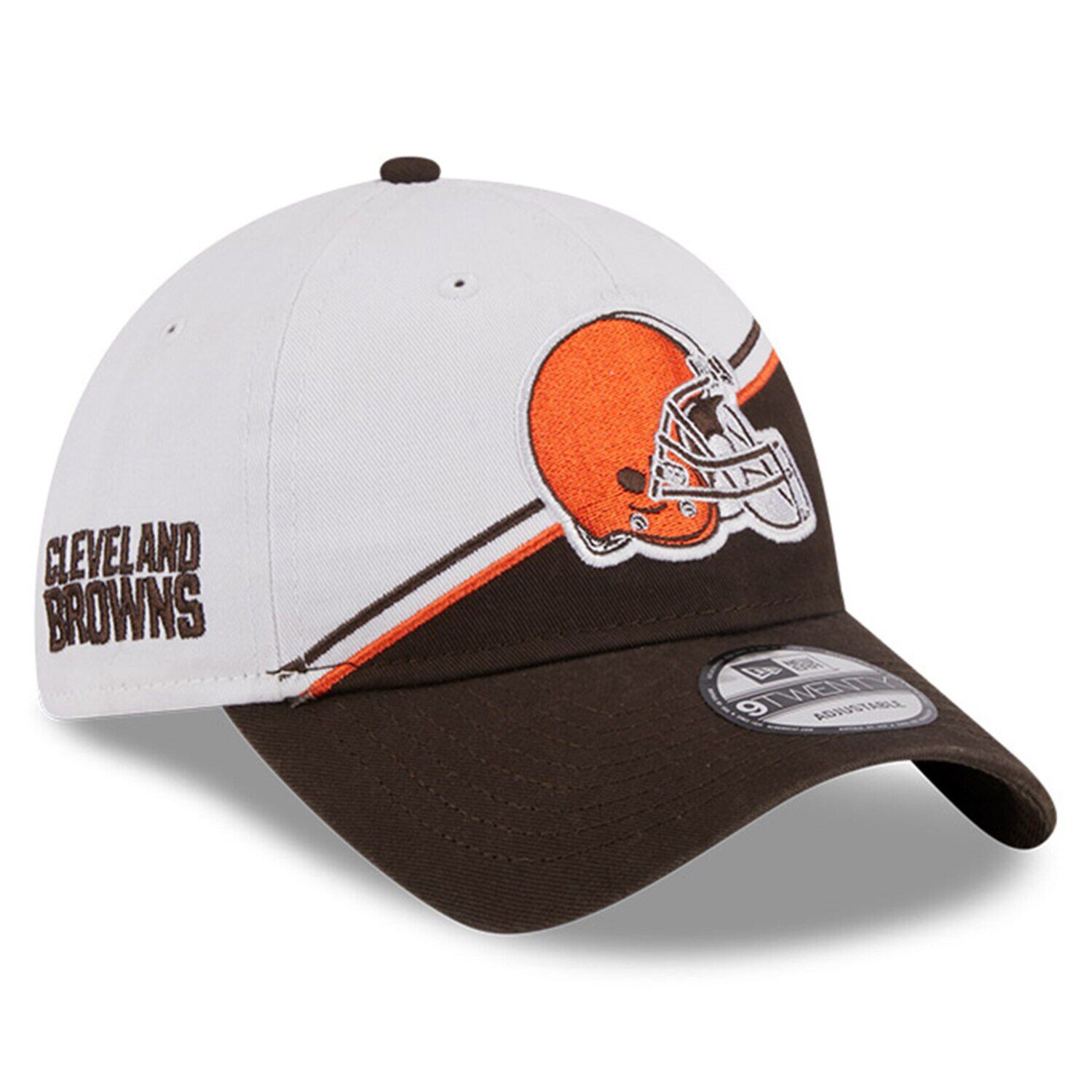 Мужская регулируемая кепка New Era белого/коричневого цвета Cleveland Browns 2023 Sideline 9TWENTY
Мужская регулируемая кепка New Era белого/коричневого цвета Cleveland Browns 2023 Sideline 9TWENTY