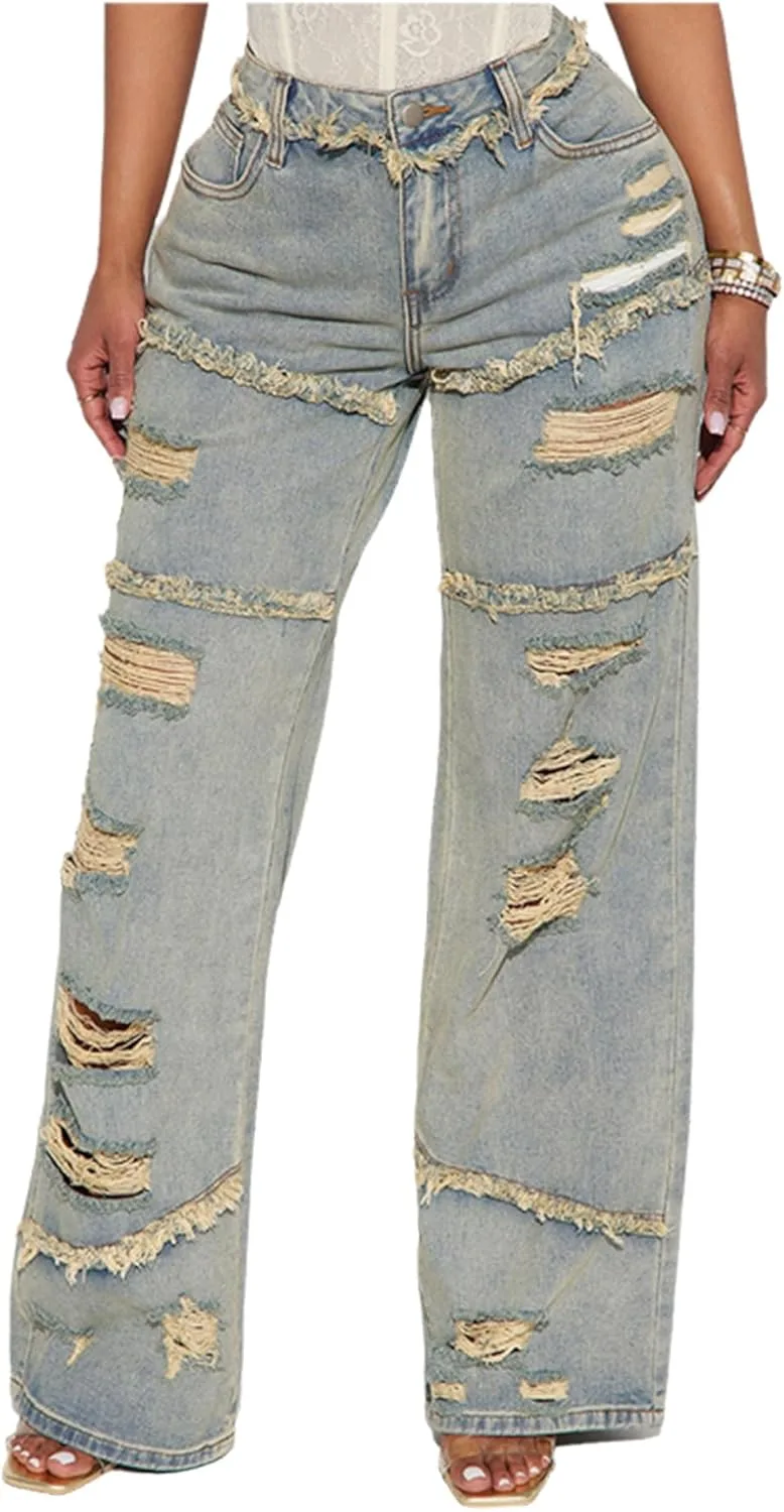 Женские джинсы Vintage с потертостями и дырками, прямые, Mid Waisted, мешковатые Boyfriend, широкие cffvdiz
Женские джинсы Vintage с потертостями и дырками, прямые, Mid Waisted, мешковатые Boyfriend, широкие cffvdiz