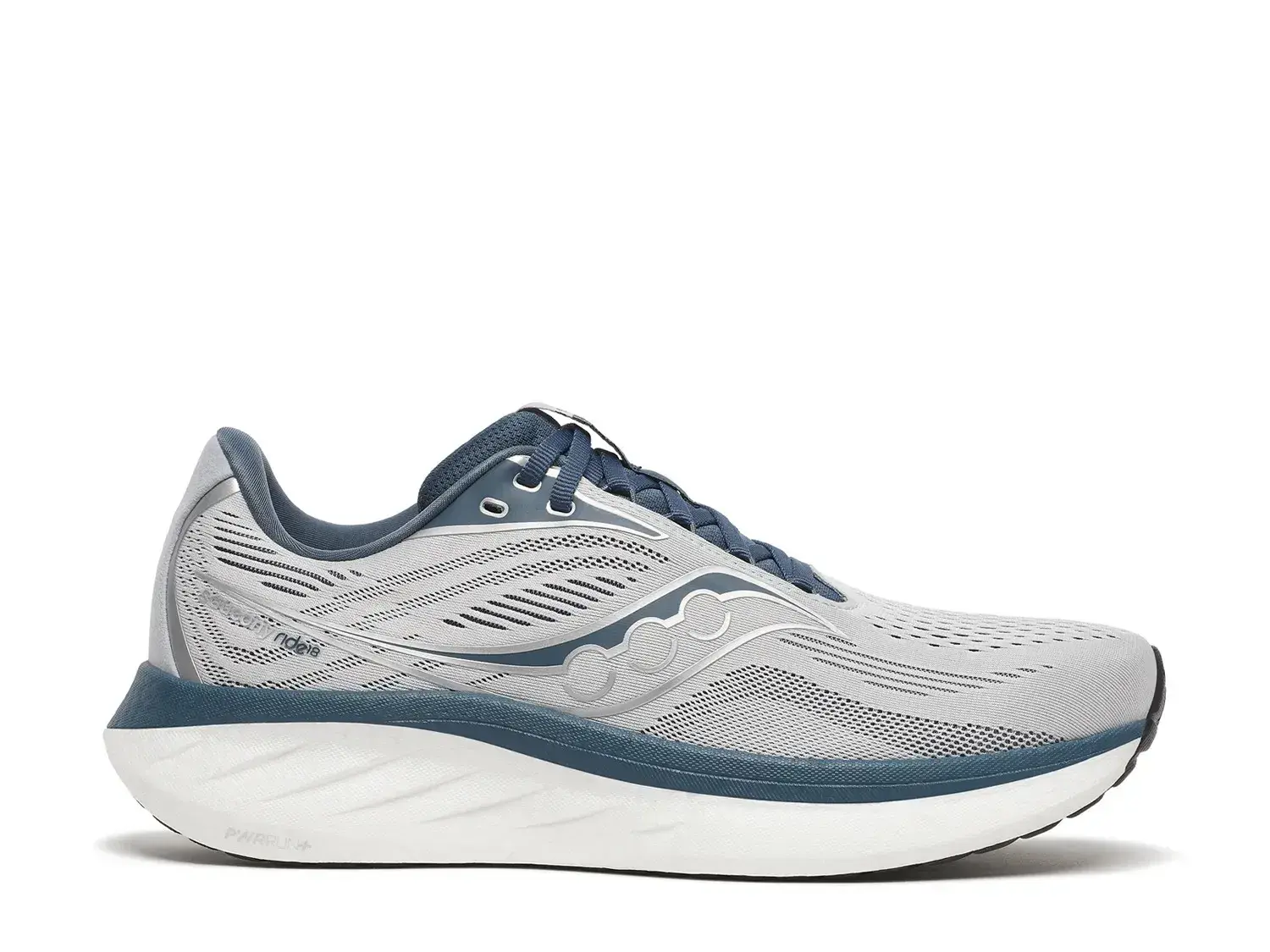 Кроссовки для бега Saucony Ride 18 — мужские, светло-серые/синие
Кроссовки для бега Saucony Ride 18 — мужские, светло-серые/синие