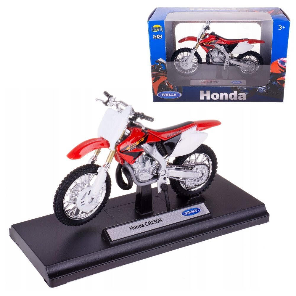 Модель мотоцикла Welly Honda CR250R в масштабе 1:18. HLO
Модель мотоцикла Welly Honda CR250R в масштабе 1:18. HLO