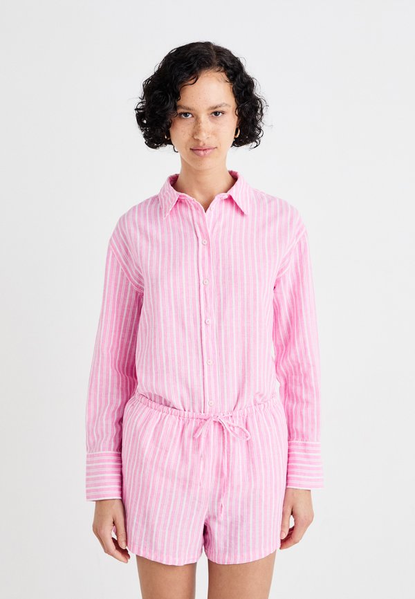 Блузка на пуговицах Gina Tricot, розовый 
Блузка на пуговицах Gina Tricot, розовый