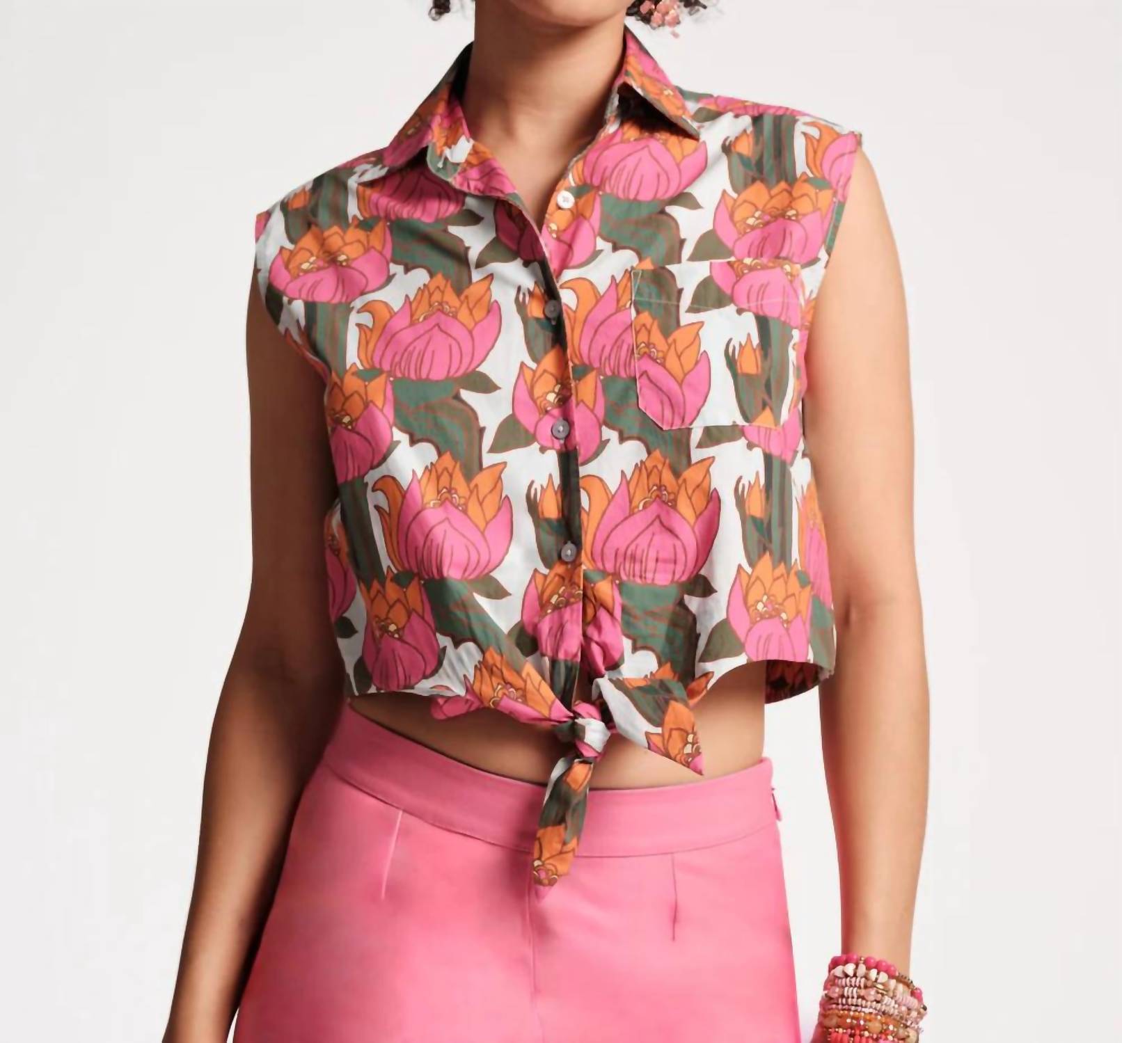 Топ Rizzo Fireflower в розовом/мультиколоре Frances Valentine
Топ Rizzo Fireflower в розовом/мультиколоре Frances Valentine