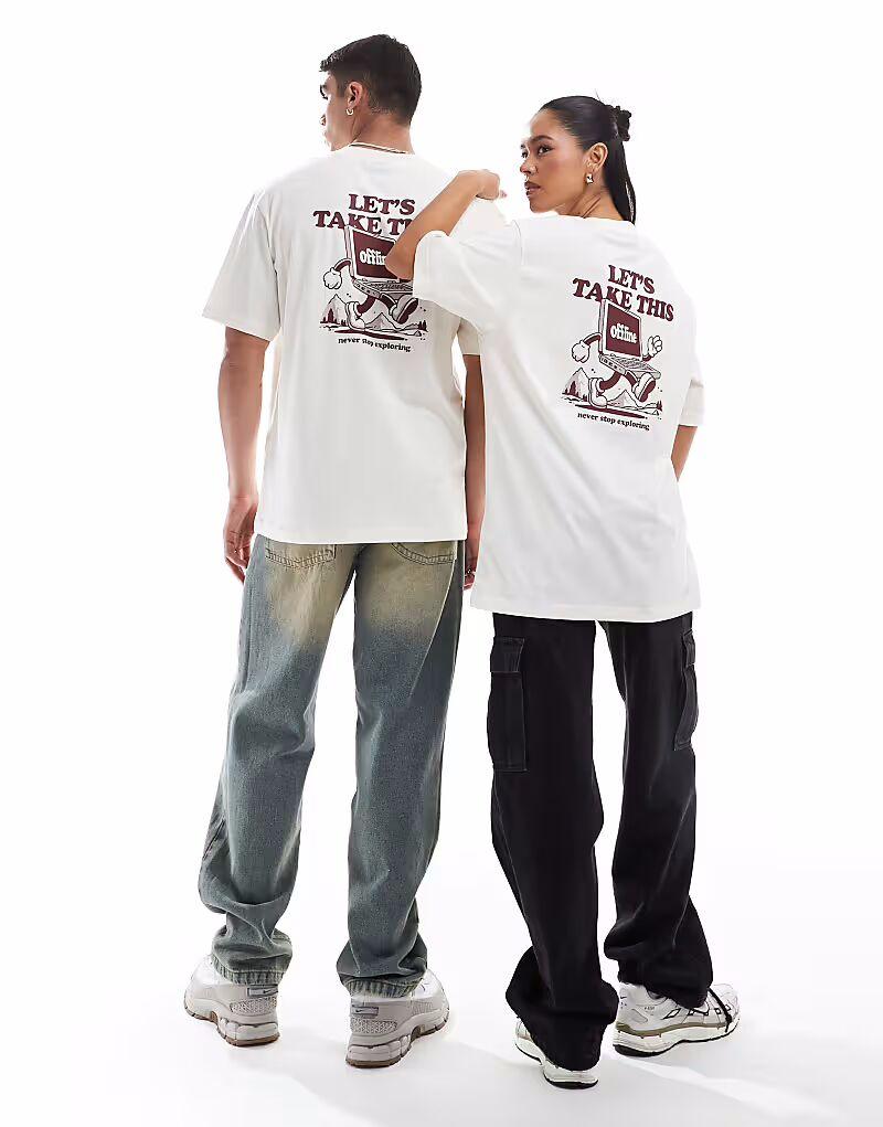 Футболка оверсайз с принтом на спине The North Face Explore в кремово-белом цвете
Футболка оверсайз с принтом на спине The North Face Explore в кремово-белом цвете