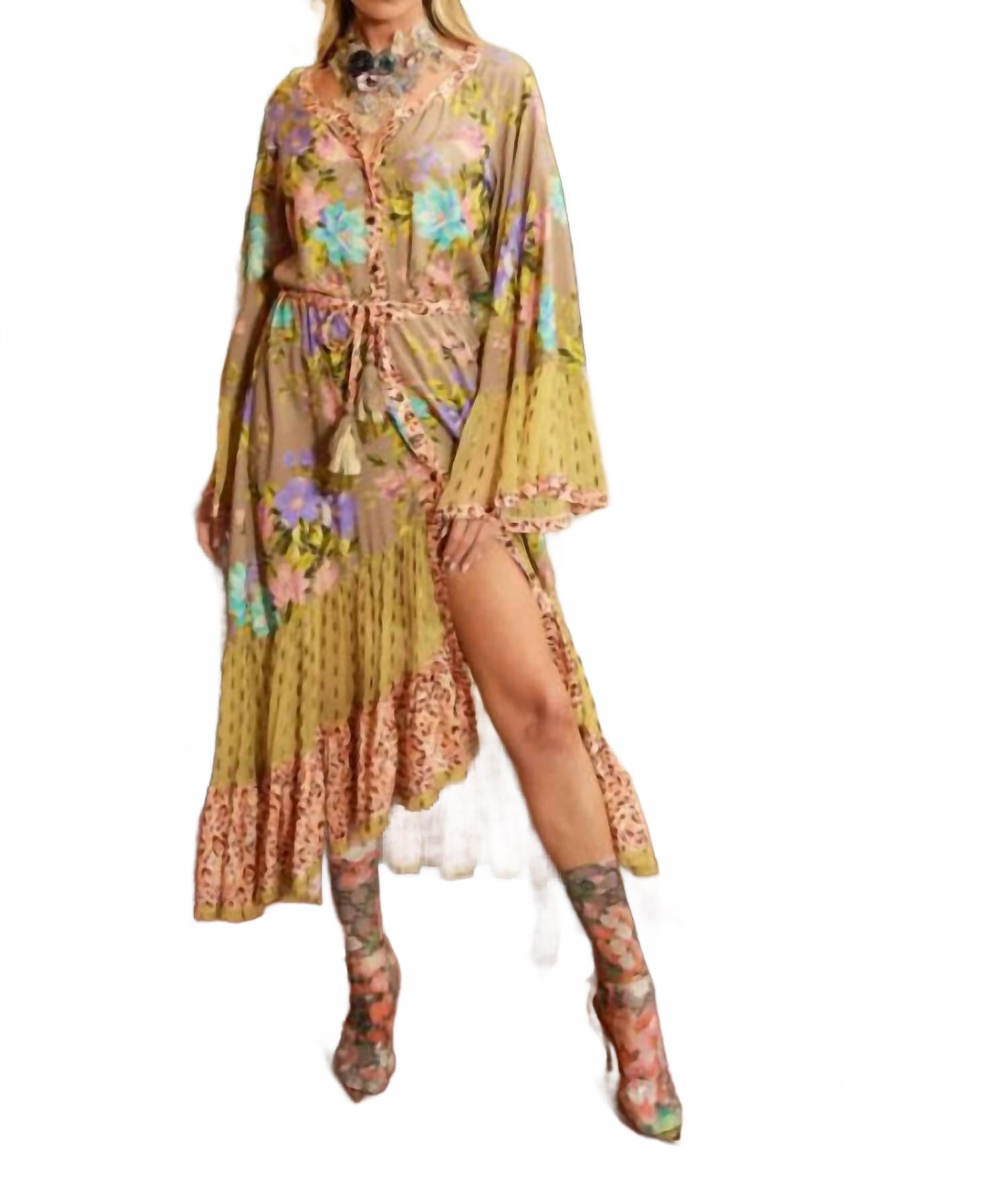 Оливковое платье макси с цветочным принтом Aratta
Оливковое платье макси с цветочным принтом Aratta