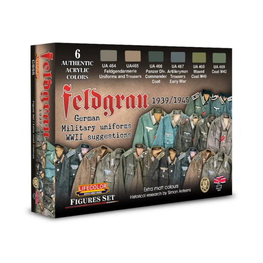 Предложения по немецкой униформе времен Второй мировой войны, Uniform Paint Sets (Lifecolor)
Предложения по немецкой униформе времен Второй мировой войны, Uniform Paint Sets (Lifecolor)