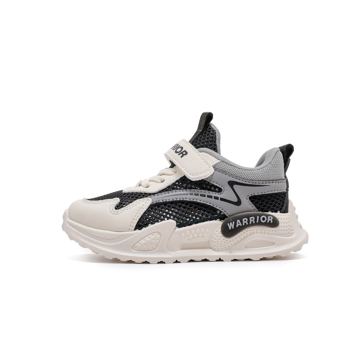 Дышащие легкие амортизирующие низкие детские повседневные кроссовки Kids' WARRIOR, черный/серый/бежевый
Дышащие легкие амортизирующие низкие детские повседневные кроссовки Kids' WARRIOR, черный/серый/бежевый