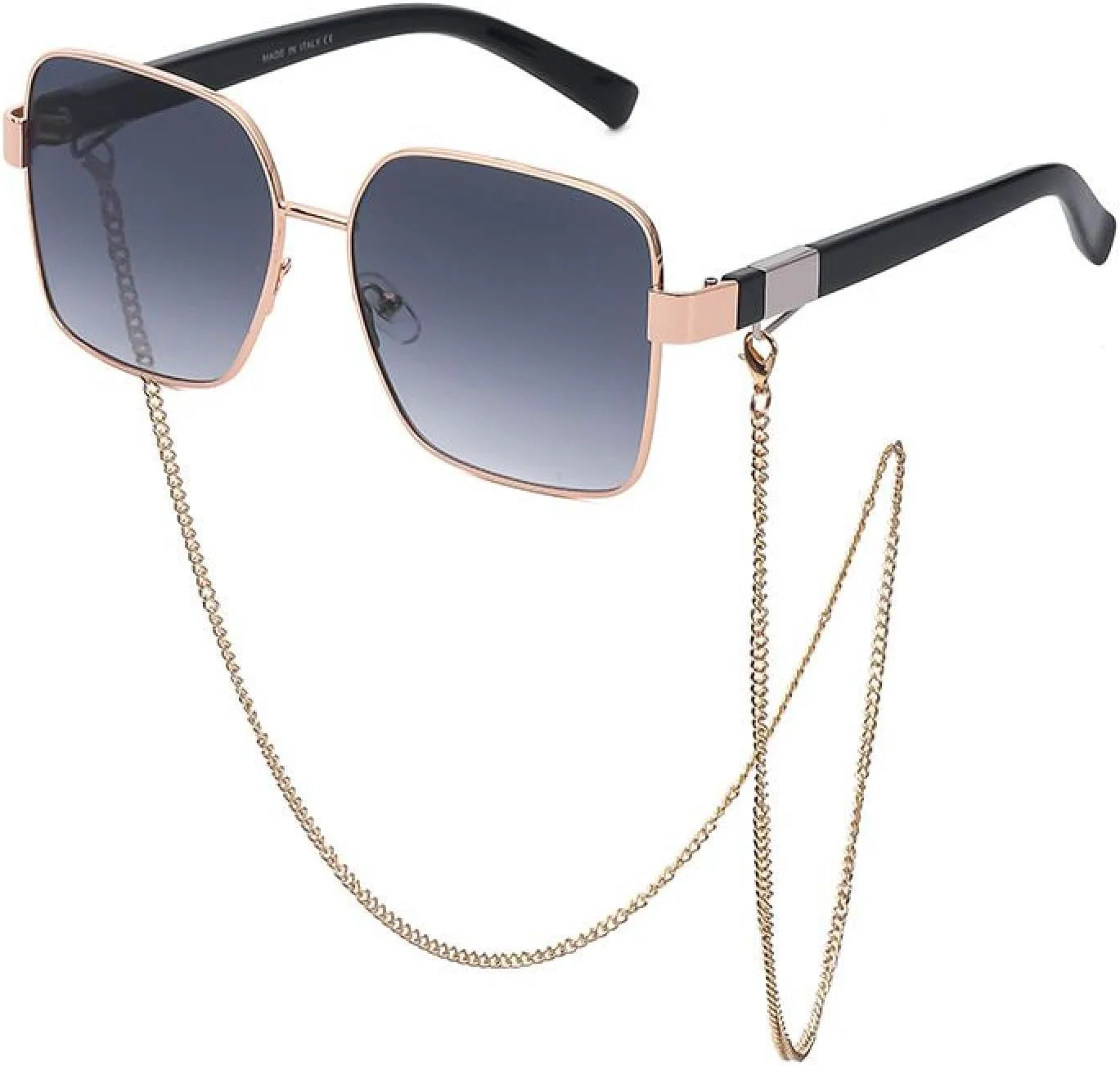 Крупные солнцезащитные очки с цепочкой для женщин, винтажные классические солнцезащитные очки в металлической оправе, модные панк-очки generic, C7 Double Gray
Крупные солнцезащитные очки с цепочкой для женщин, винтажные классические солнцезащитные очки в металлической оправе, модные панк-очки generic, C7 Double Gray