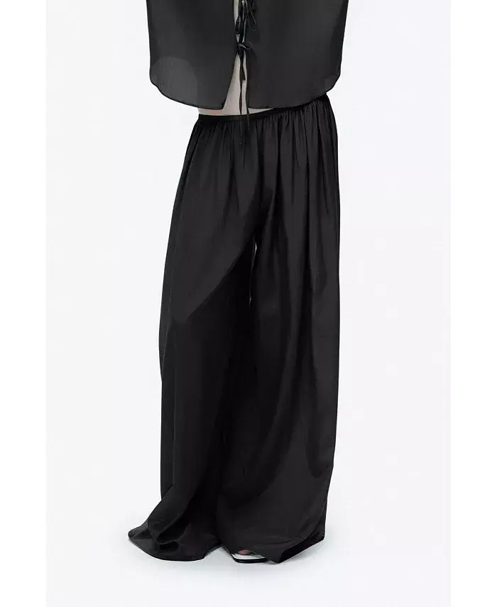 Женские струящиеся брюки широкого кроя NOCTURNE, черный
Женские струящиеся брюки широкого кроя NOCTURNE, черный