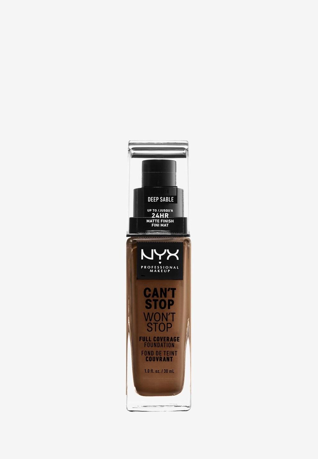 Тональная основа CAN'T STOP WON'T STOP FOUNDATION Nyx Professional Makeup, цвет 18 deep sable
Тональная основа CAN'T STOP WON'T STOP FOUNDATION Nyx Professional Makeup, цвет 18 deep sable