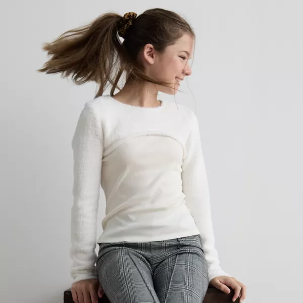 Уютный топ-накидка с длинными рукавами для девочек 6-20 лет, стандартного и большого размера So, цвет egret
Уютный топ-накидка с длинными рукавами для девочек 6-20 лет, стандартного и большого размера So, цвет egret