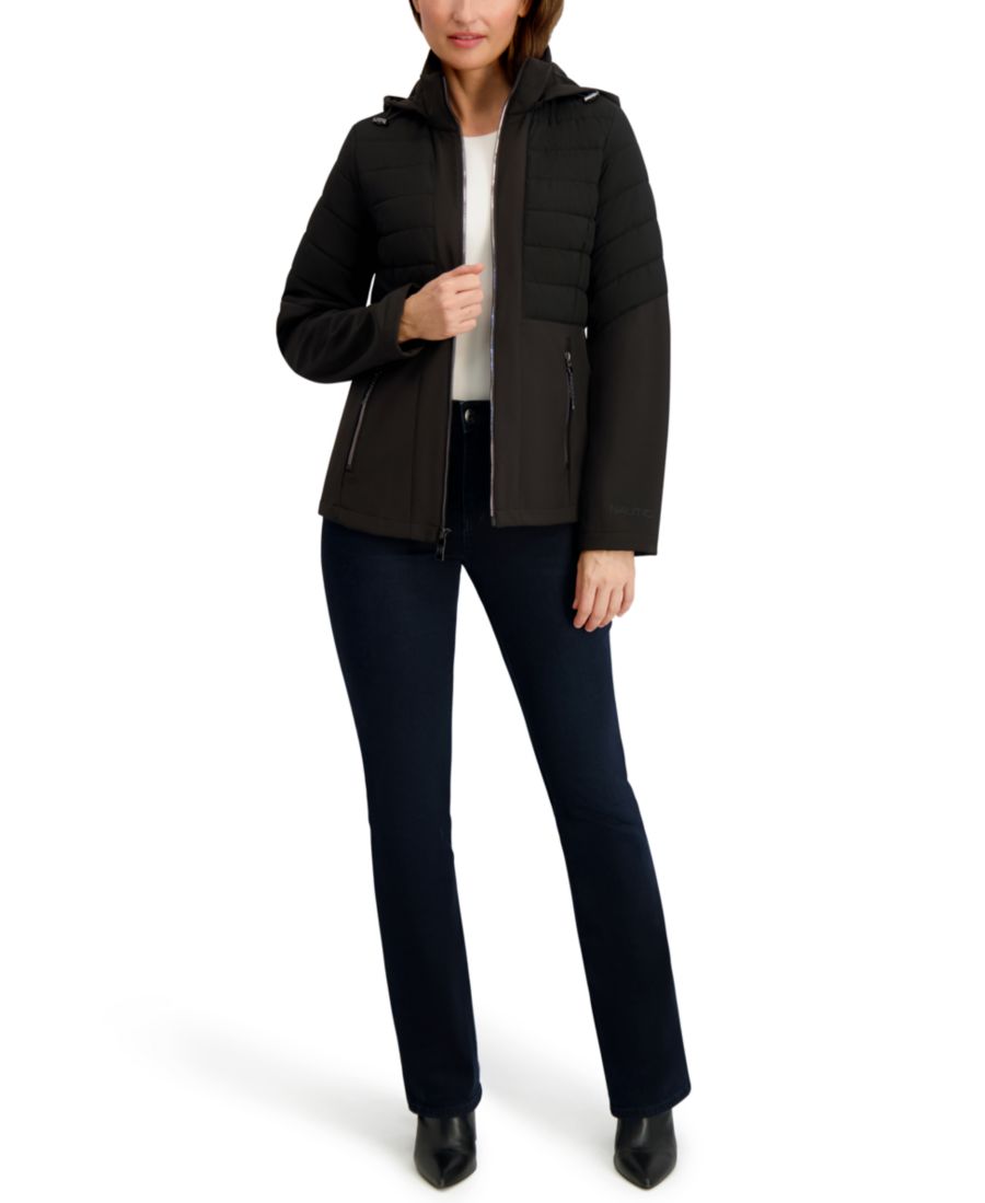 Женское пальто из софтшелла с капюшоном и флисовой подкладкой Nautica, Black
Женское пальто из софтшелла с капюшоном и флисовой подкладкой Nautica, Black