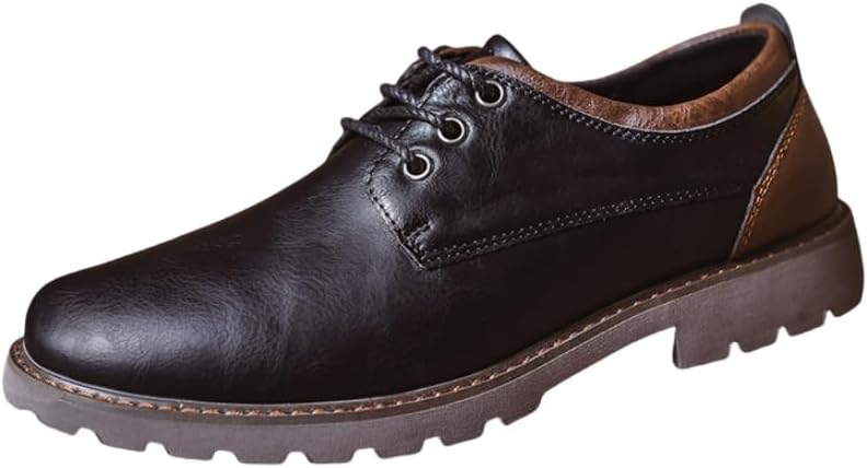 Мужские кожаные туфли большого размера - повседневные деловые оксфорды с прочностью рабочей обуви для улицы Hoalox, черный
Мужские кожаные туфли большого размера - повседневные деловые оксфорды с прочностью рабочей обуви для улицы Hoalox, черный