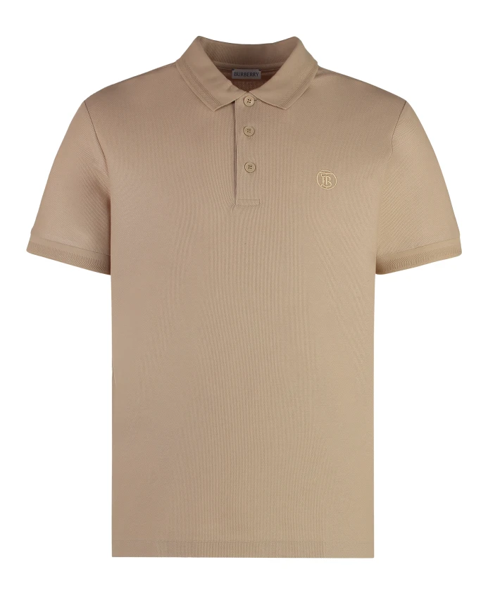 Хлопковая рубашка-поло с ребристыми манжетами Burberry, бежевый
Хлопковая рубашка-поло с ребристыми манжетами Burberry, бежевый