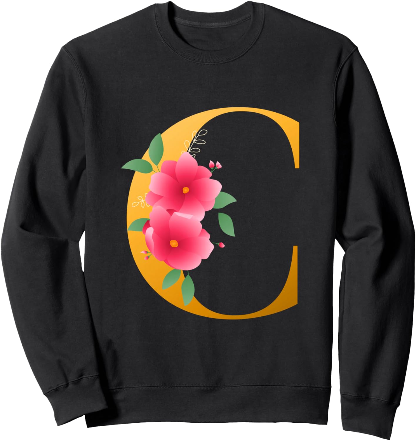 Стильная толстовка с цветочным алфавитом и милой монограммой в виде буквы С Bahaa'S Tee, черный
Стильная толстовка с цветочным алфавитом и милой монограммой в виде буквы С Bahaa'S Tee, черный