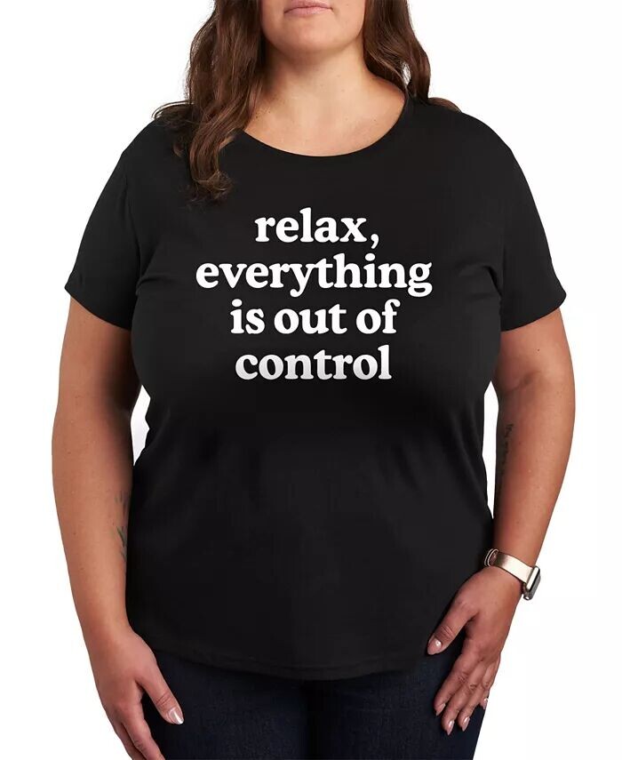 Футболка больших размеров с рисунком Relax Out Of Control Hybrid Apparel, черный
Футболка больших размеров с рисунком Relax Out Of Control Hybrid Apparel, черный