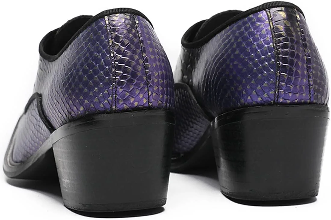 Мужские офисные туфли Santimon Oxford с узором под змею, лакированные с металлическим носком, двухцветные, фиолетовый
Мужские офисные туфли Santimon Oxford с узором под змею, лакированные с металлическим носком, двухцветные, фиолетовый