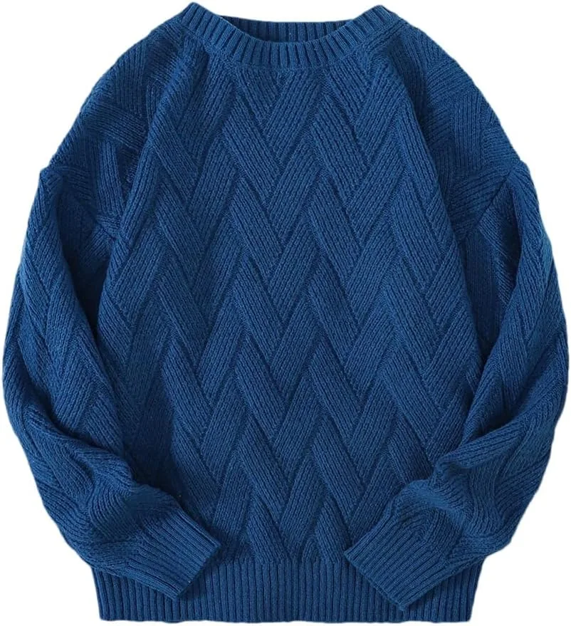 Мужской свитер с круглым вырезом и длинными рукавами
Мужской свитер с круглым вырезом и длинными рукавами