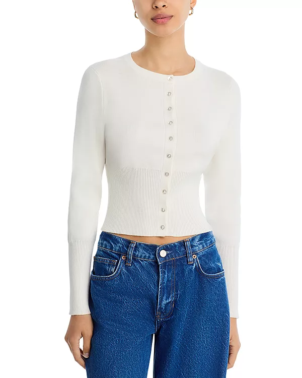 525 кардиган с круглым вырезом 525 America, белый
525 кардиган с круглым вырезом 525 America, белый