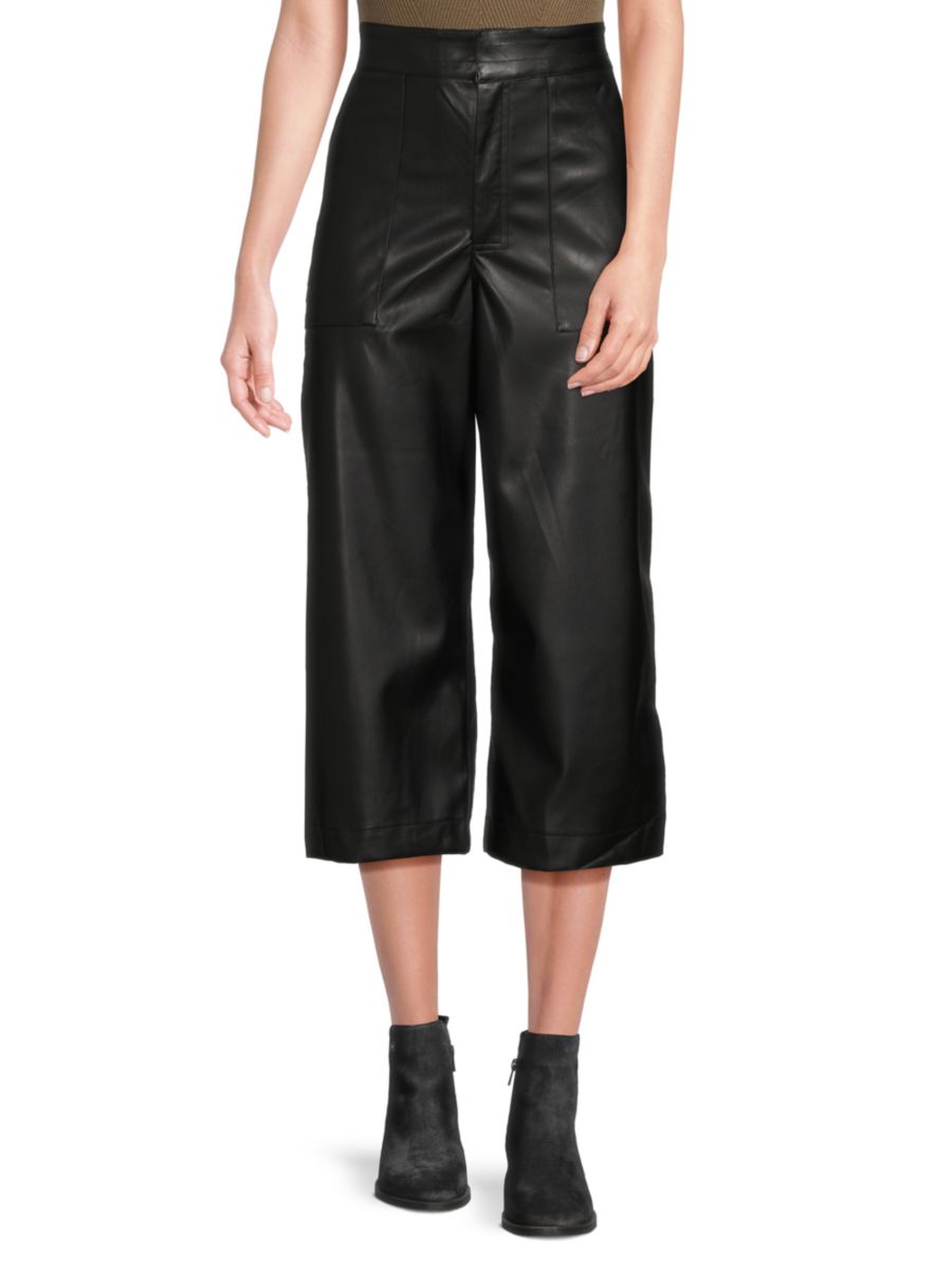 Укороченные брюки из искусственной кожи nvlt, черный
Укороченные брюки из искусственной кожи nvlt, черный