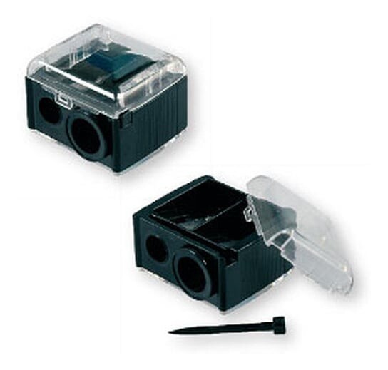 Двойная черная точилка с крышкой, 1 шт. Top Choice
Двойная черная точилка с крышкой, 1 шт. Top Choice