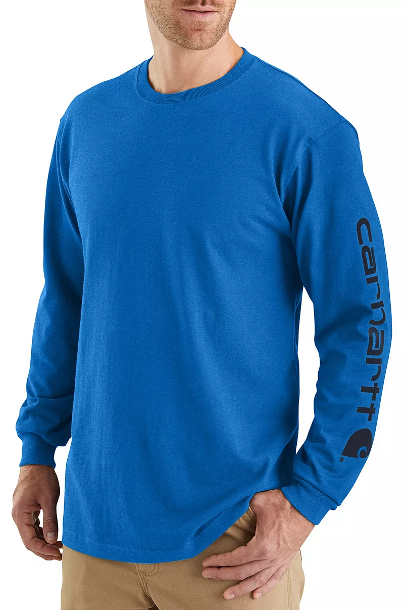 Мужская рубашка с длинным рукавом и графическим логотипом Carhartt, цвет Beacon Blue Heather
Мужская рубашка с длинным рукавом и графическим логотипом Carhartt, цвет Beacon Blue Heather
