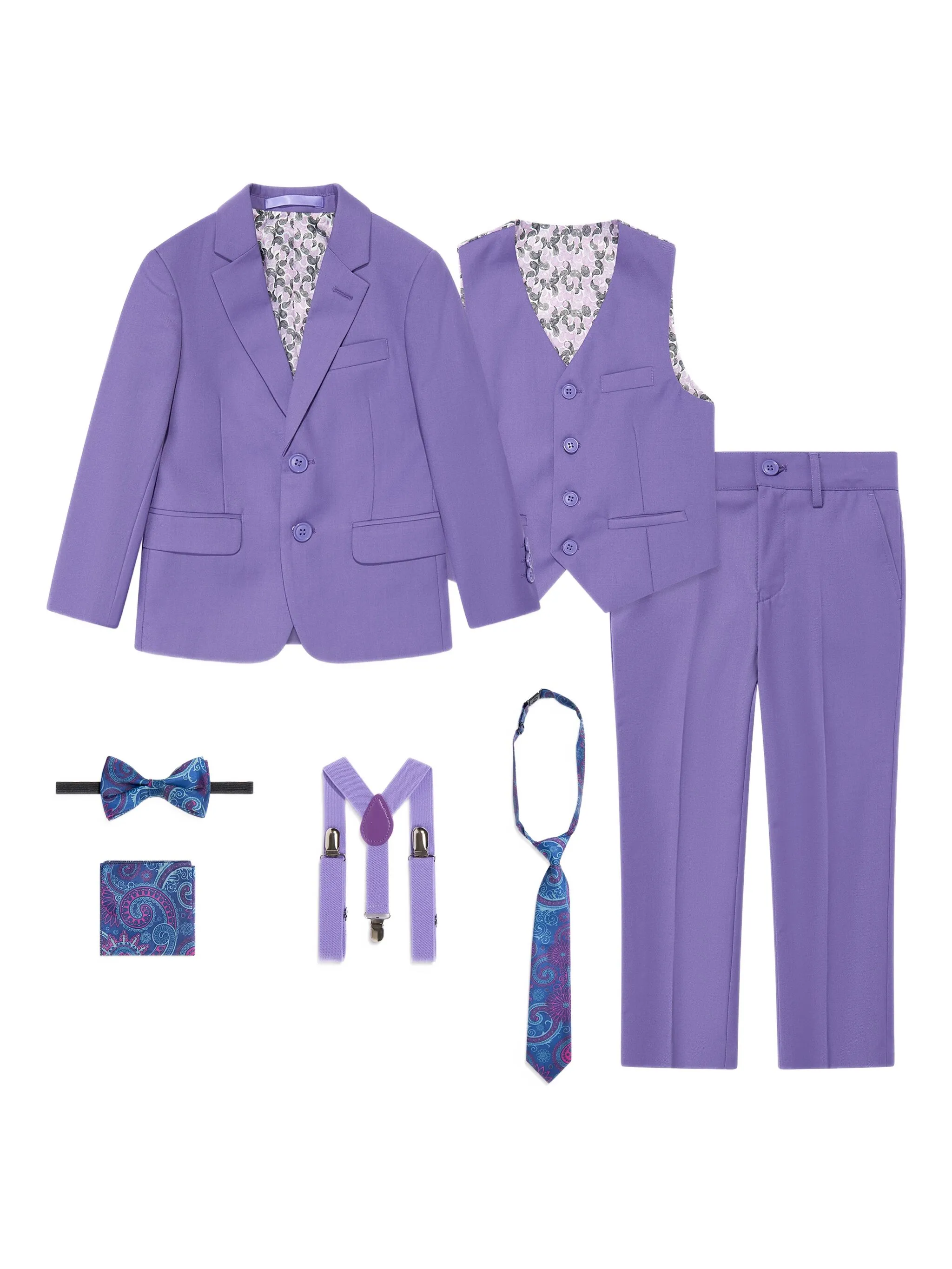 Костюм-тройка с однобортным пиджаком Suitlab Kids, фиолетовый
Костюм-тройка с однобортным пиджаком Suitlab Kids, фиолетовый