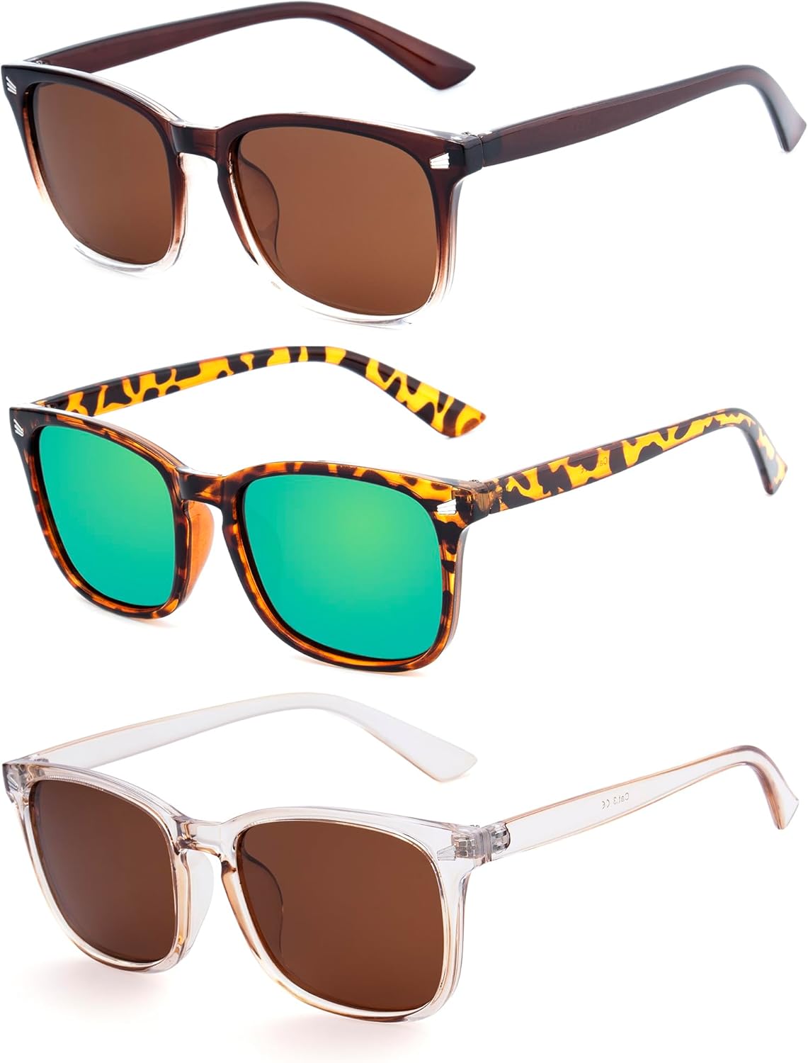 Женские поляризованные солнцезащитные очки в стиле ретро, прямоугольной формы, модные солнцезащитные очки с защитой UV400 для вождения, гольфа, рыбалки LEKAIGO, A1-3pcs - Gradientbrown Lens + Greenmirror + Gradientbrown Lens
Женские поляризованные солнцезащитные очки в стиле ретро, прямоугольной формы, модные солнцезащитные очки с защитой UV400 для вождения, гольфа, рыбалки LEKAIGO, A1-3pcs - Gradientbrown Lens + Greenmirror + Gradientbrown Lens