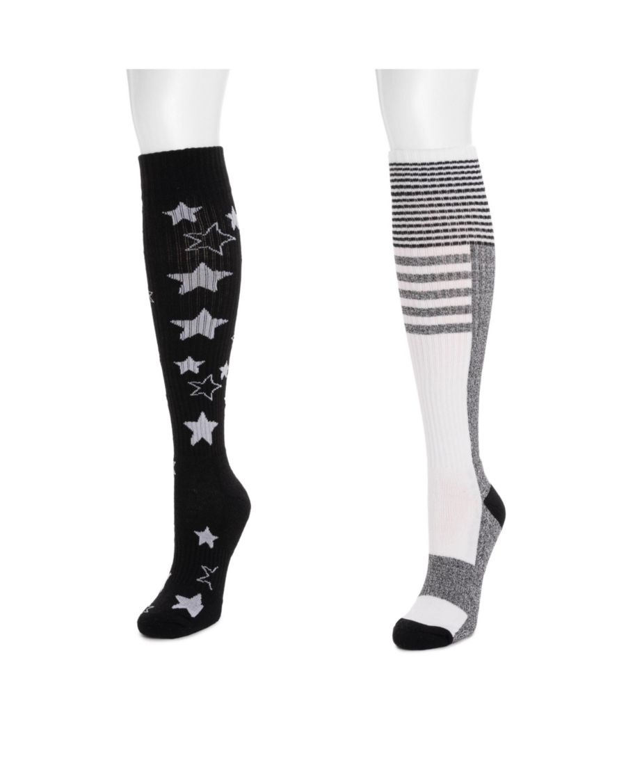Женские компрессионные хлопковые носки до колена (2 пары) MUK LUKS, Ebony
Женские компрессионные хлопковые носки до колена (2 пары) MUK LUKS, Ebony
