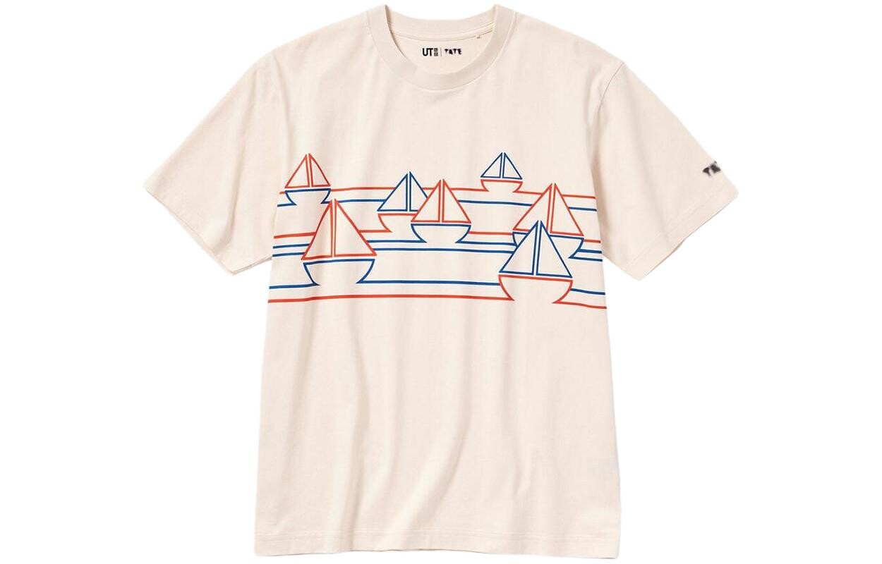 Футболка унисекс светло-бежевая Uniqlo, светло-бежевый 
Футболка унисекс светло-бежевая Uniqlo, светло-бежевый