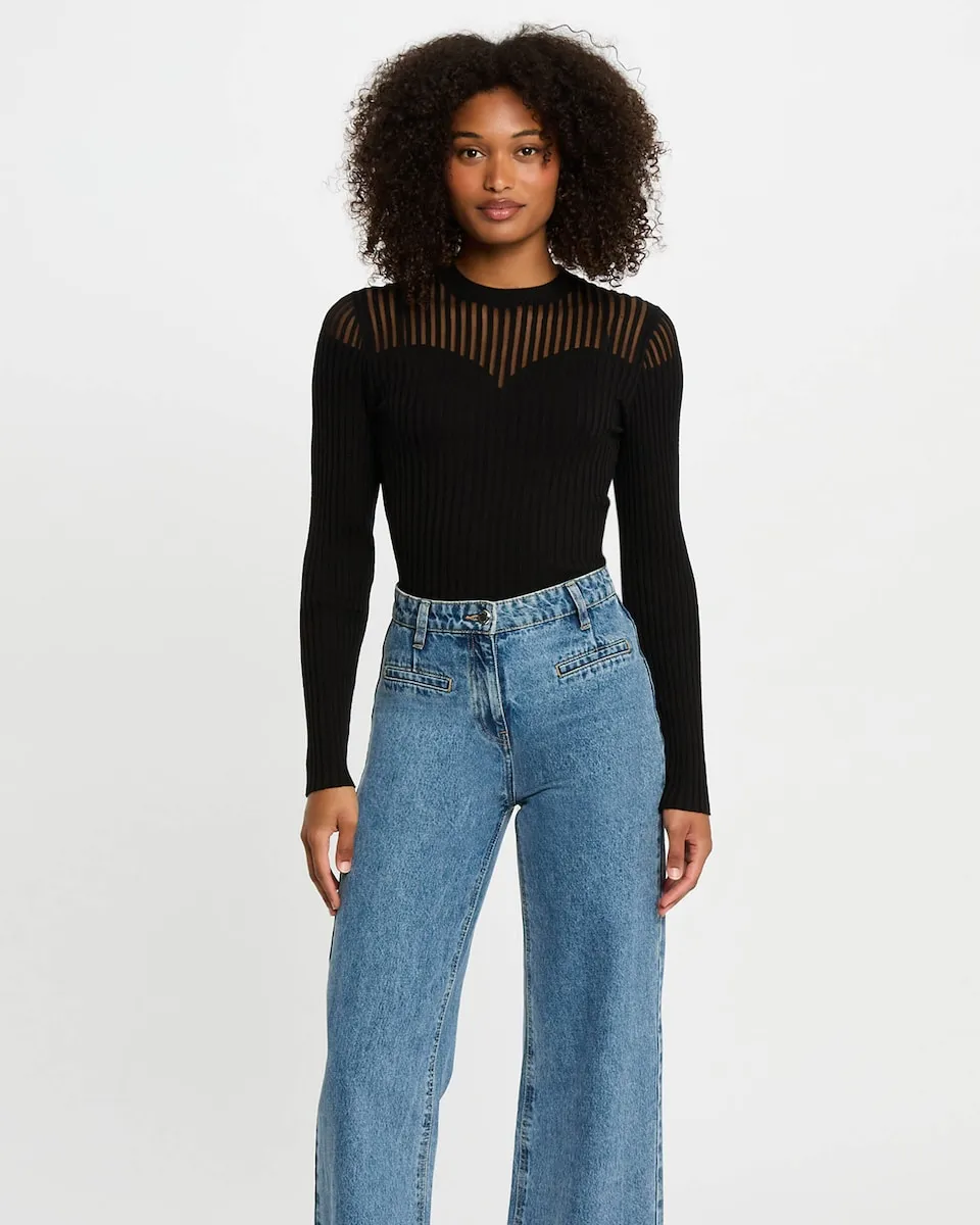 Девичий свитер с длинным рукавом Morgan, черный
Девичий свитер с длинным рукавом Morgan, черный