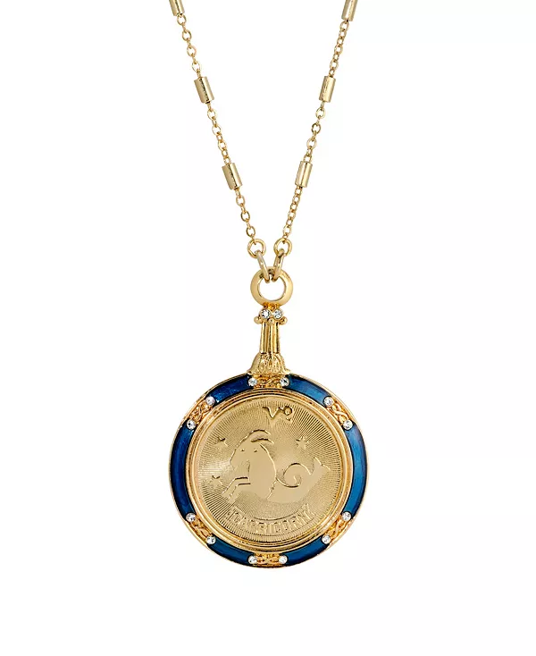 Круглое зодиакальное ожерелье с синими эмалевыми кристаллами 2028, capricorn
Круглое зодиакальное ожерелье с синими эмалевыми кристаллами 2028, capricorn