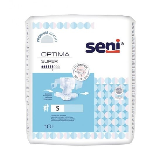 Подгузники Seni Optima Super S с регулируемым поясным ремнем, 10 шт.
Подгузники Seni Optima Super S с регулируемым поясным ремнем, 10 шт.