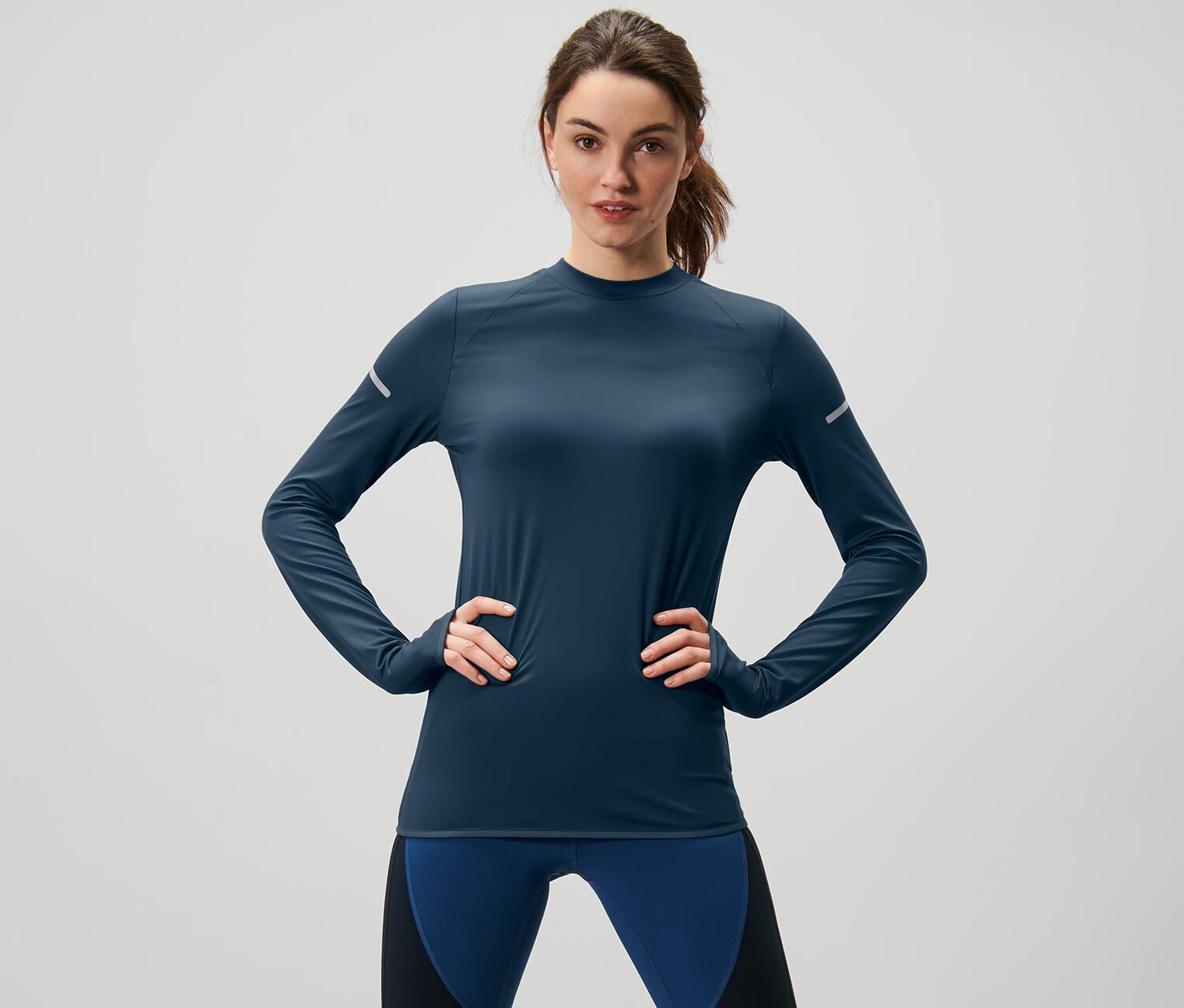 Функциональная рубашка с длинными рукавами Tchibo, темно-синий 
Функциональная рубашка с длинными рукавами Tchibo, темно-синий